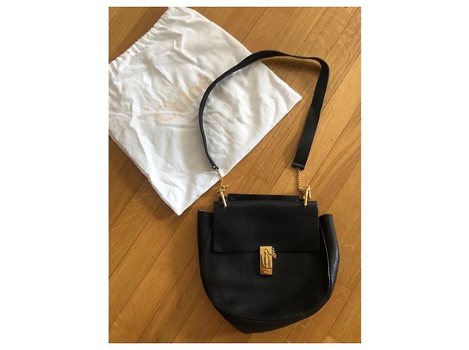 Borsa a spalla Chloé in pelle nera Nero - vista 2