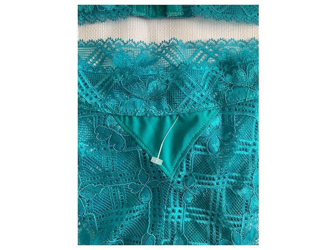 Autre Marque Conjunto de Sujetador Triangular y Braga de Cintura Alta Simone Pérèle Menta Verde - vista 11