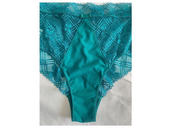 Autre Marque Conjunto de Sujetador Triangular y Braga de Cintura Alta Simone Pérèle Menta Verde - vista 16