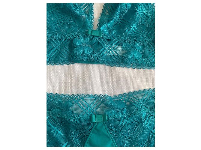 Autre Marque Conjunto de Sujetador Triangular y Braga de Cintura Alta Simone Pérèle Menta Verde - vista 9
