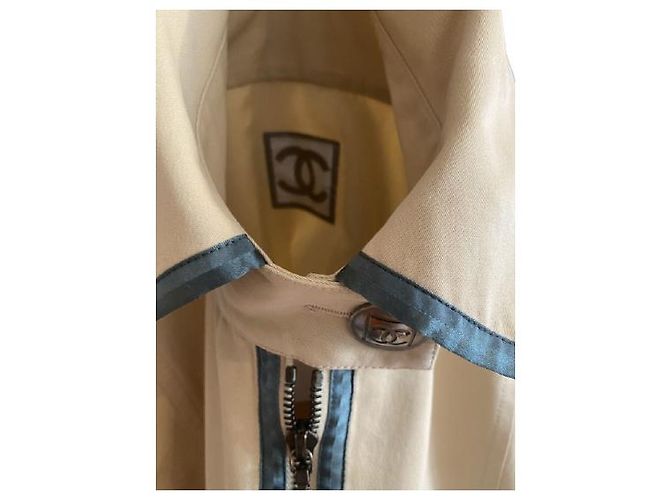 Selten! Chanel 2008 08P Jacke 2008 Karl Lagerfeld CC-Logo-Buttons Beige - Ansicht 10
