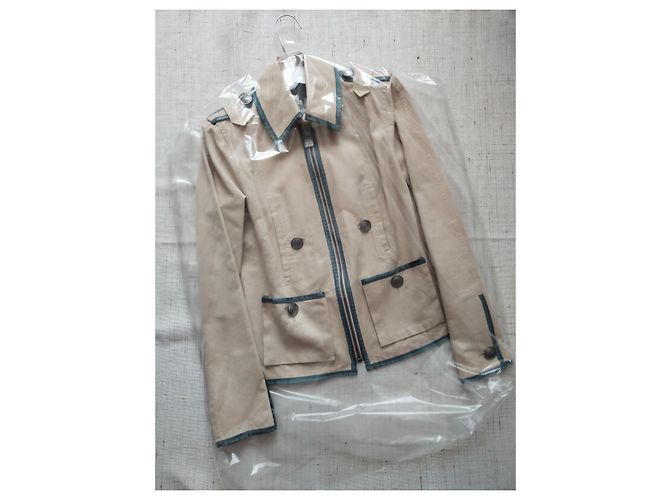 Selten! Chanel 2008 08P Jacke 2008 Karl Lagerfeld CC-Logo-Buttons Beige - Ansicht 11