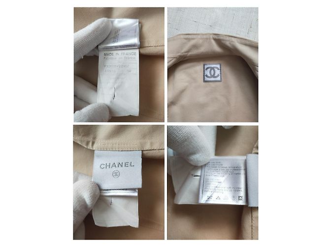 Selten! Chanel 2008 08P Jacke 2008 Karl Lagerfeld CC-Logo-Buttons Beige - Ansicht 7