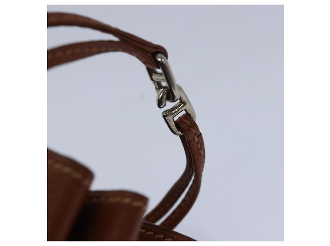 Hermès HERMES Pochette Vespa in Pelle Marrone Auth 80982 - vista 9