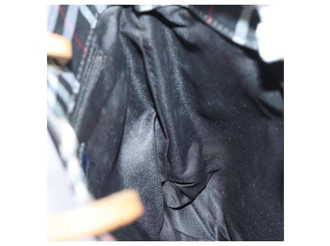 Borsa a mano in nylon nero con motivo Nova Check di BURBERRY Auth bs15673 - vista 11