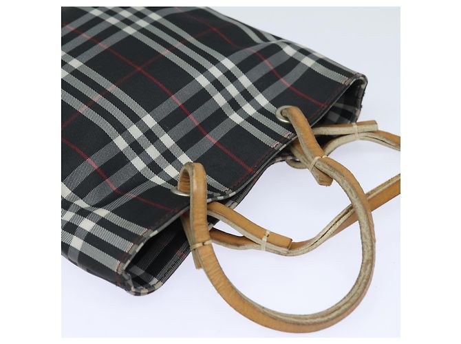 Borsa a mano in nylon nero con motivo Nova Check di BURBERRY Auth bs15673 - vista 6
