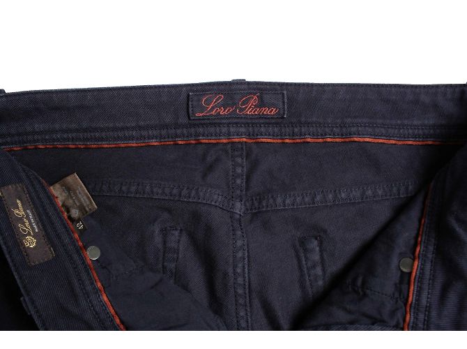 Loro Piana, jeans de lápiz en azul oscuro - vista 6