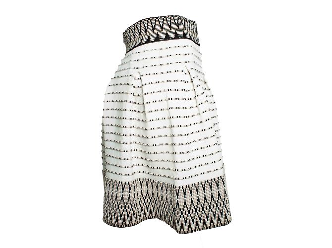 Falda jacquard blanca Maje, Jiselle Blanco - vista 4