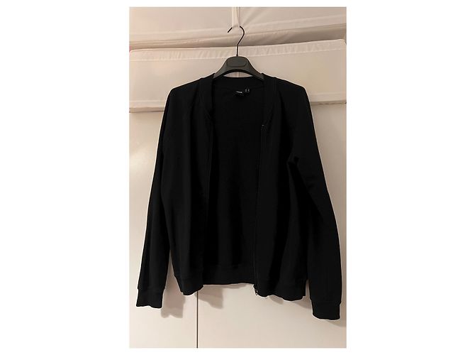 Bomber Asos in cotone nero con zip Taglia 38 - vista 3