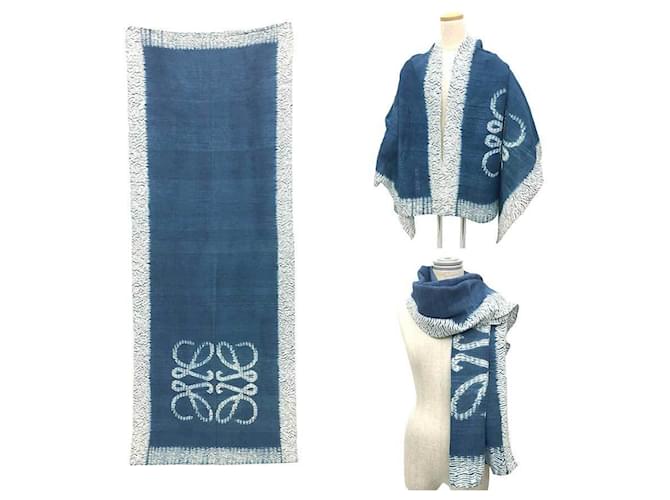Stola in cotone Loewe in indaco Blu - vista 2