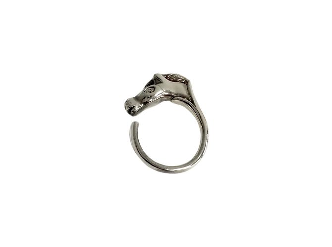 Ring Hermès Bague Cheval HERMES Argenté - vue 3