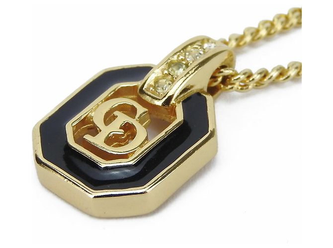 Collana in strass nera e dorata Christian Dior Nero D'oro - vista 2