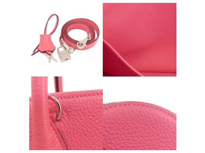 Hermès Borsa Hermes Bolide 31 in Rosa Azalee - vista 8
