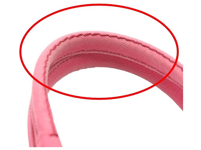 Tote Prada Canapa rosa Baumwoll-Canvas-Tasche Pink - Ansicht 10