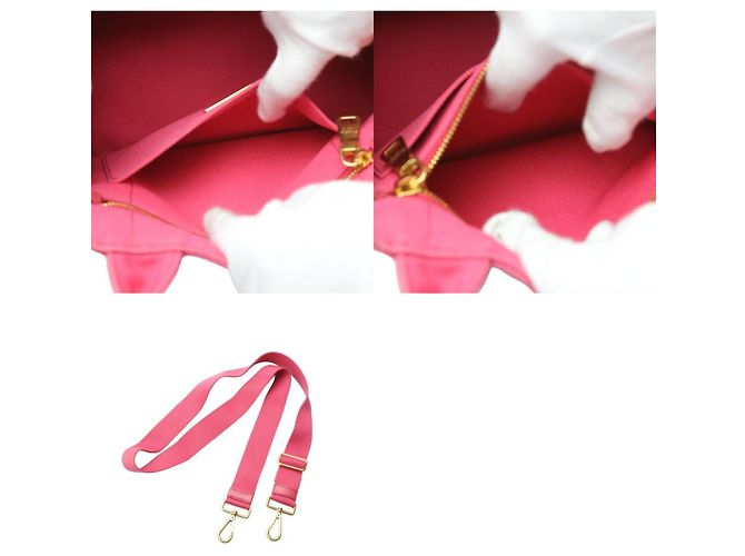 Tote Prada Canapa rosa Baumwoll-Canvas-Tasche Pink - Ansicht 19