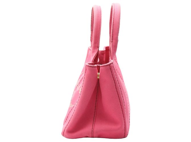 Tote Prada Canapa rosa Baumwoll-Canvas-Tasche Pink - Ansicht 4