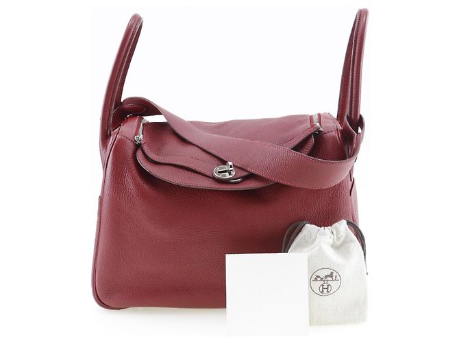 Hermès Borsa Hermes Lindy in pelle Taurillon Clemence rossa Rosso - vista 11