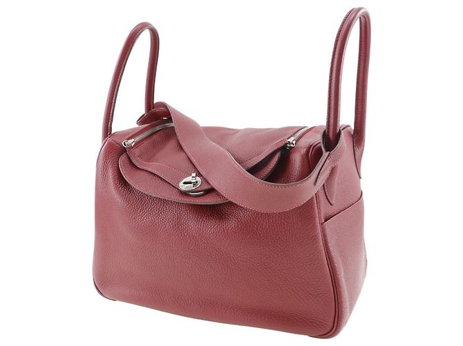 Hermès Borsa Hermes Lindy in pelle Taurillon Clemence rossa Rosso - vista 2
