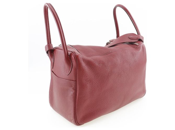 Hermès Borsa Hermes Lindy in pelle Taurillon Clemence rossa Rosso - vista 3