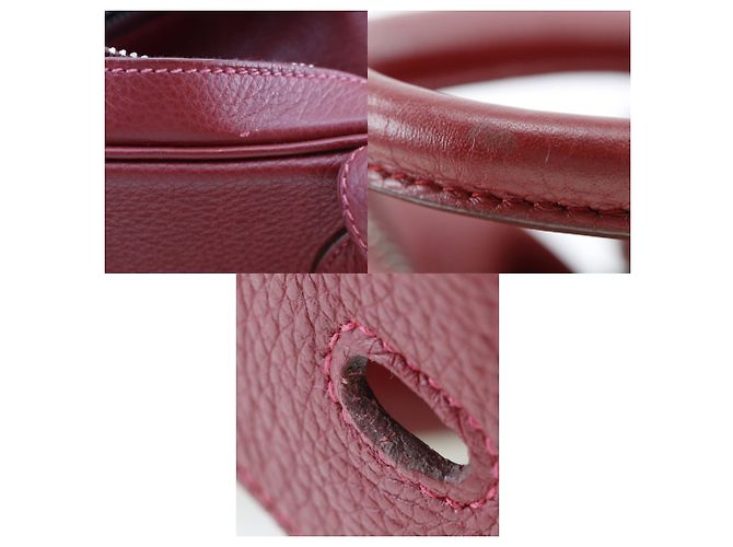 Hermès Borsa Hermes Lindy in pelle Taurillon Clemence rossa Rosso - vista 7