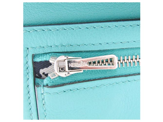 Silk In Hermès Cartera bi-fold de seda twill verde Hermes Citizen - vista 9