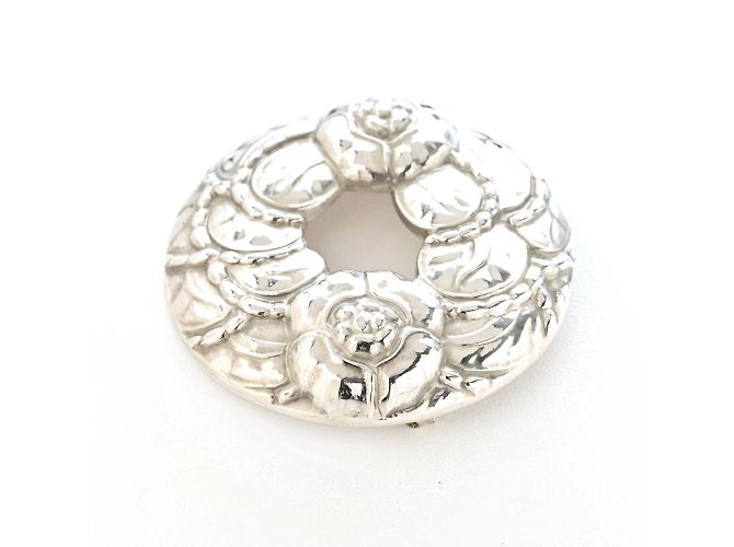 Spilla a corona floreale Georg Jensen #42 - vista 3