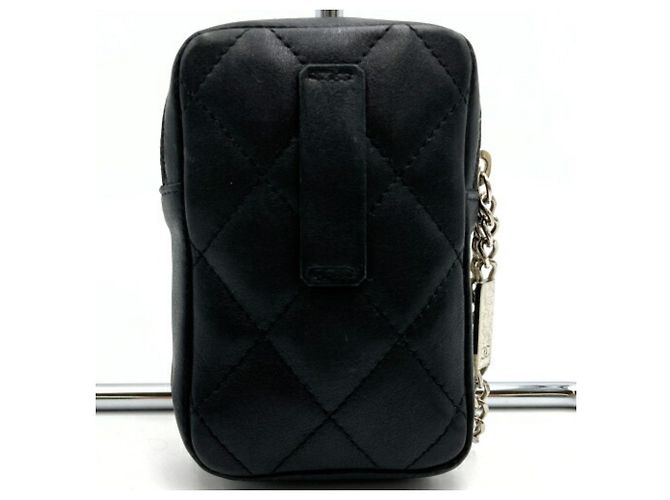 Cambon Chanel Cigarette Case in Black Leather - view 2