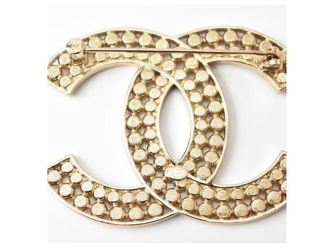 Spilla in strass dorato Chanel D'oro - vista 4