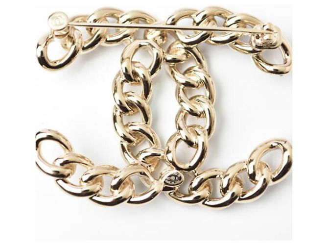 Spilla in strass nera e dorata di Chanel D'oro - vista 3