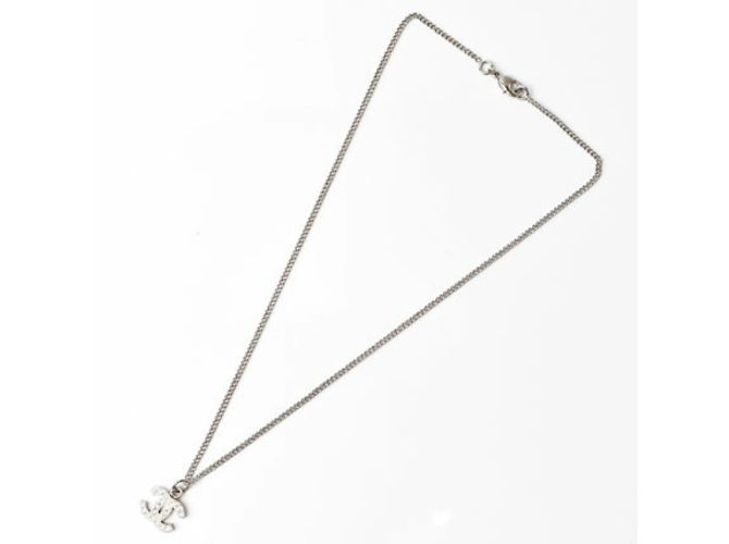 Collana Pendente in Argento con Strass Chanel - vista 2