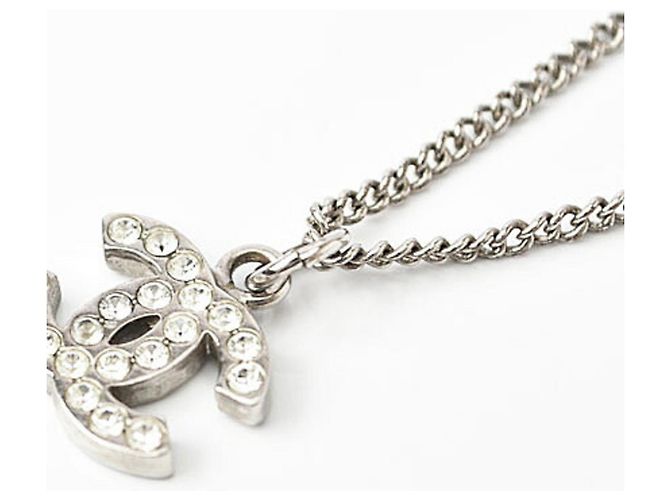 Collana Pendente in Argento con Strass Chanel - vista 3
