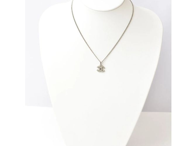 Collana Pendente in Argento con Strass Chanel - vista 5