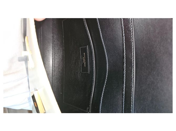 Saint Laurent Manhattan Small Beige Leather Handbag - view 3