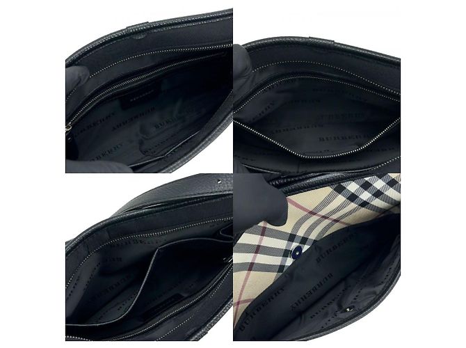 Bolso de Hombro Burberry Nova Check Negro Beige - vista 9