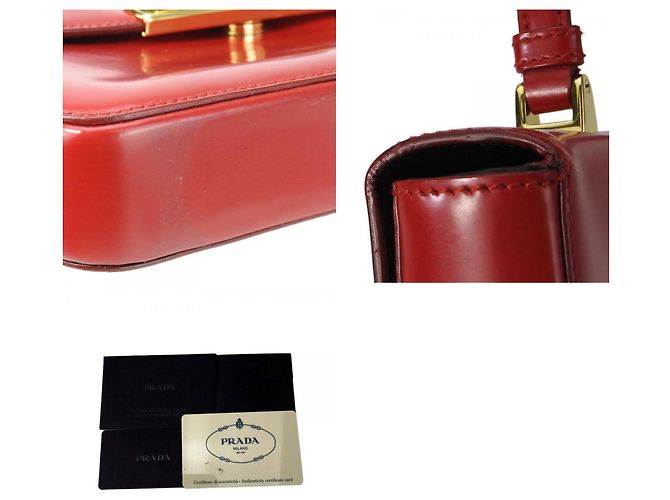 Borsa Prada BN1670 in pelle di vitello ROSSO - vista 10