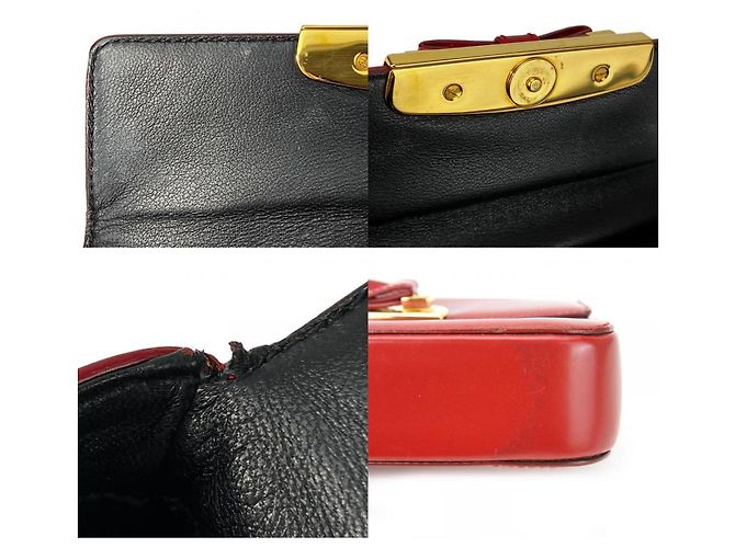 Borsa Prada BN1670 in pelle di vitello ROSSO - vista 9