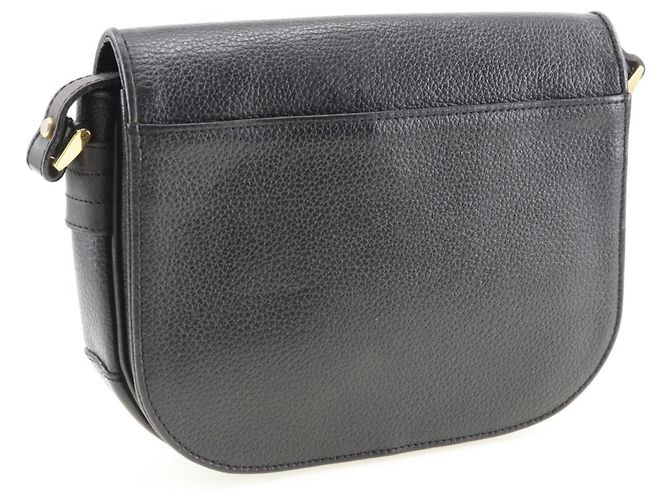 Borsa a spalla in pelle nera Burberry Nero - vista 3