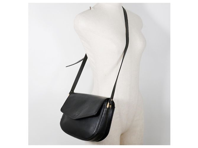 Borsa a spalla in pelle nera Burberry Nero - vista 8