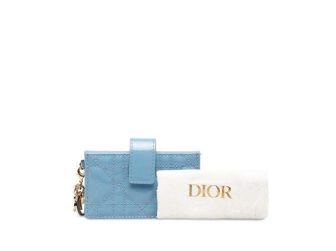 Tarjetero Dior Cannage Christian Dior Azul - vista 9