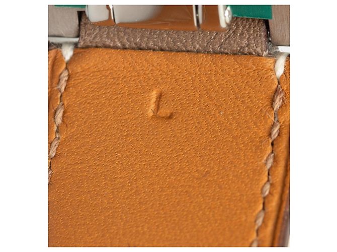 Hermès Bracciale in pelle marrone e metallo con charm Hermes - vista 6