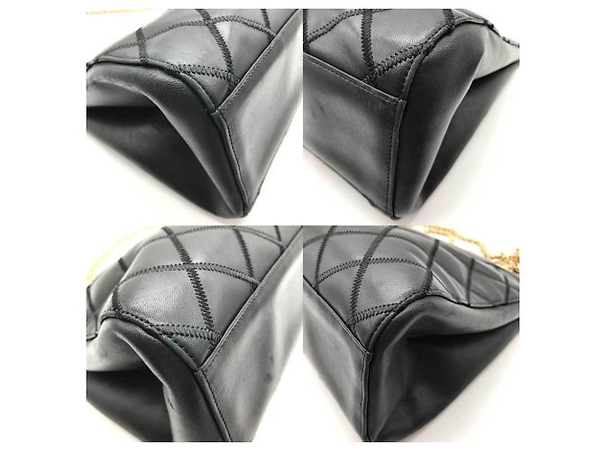 Bolsa tote de couro preto Chanel - vista 3