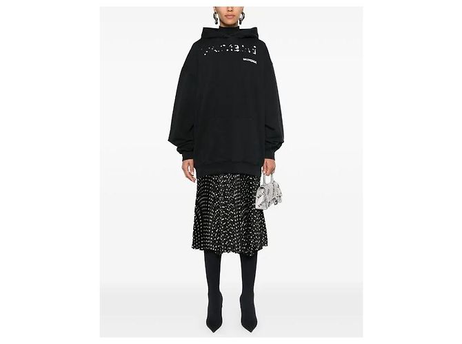 Balenciaga Sudadera de algodón con logo negro - vista 5