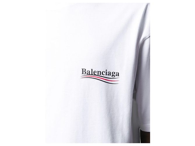 T-shirt Balenciaga blanc oversize en coton - vue 2