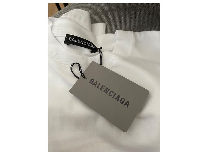 T-shirt Balenciaga blanc oversize en coton - vue 5