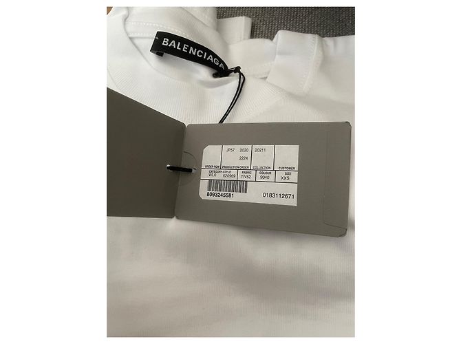 T-shirt Balenciaga blanc oversize en coton - vue 6