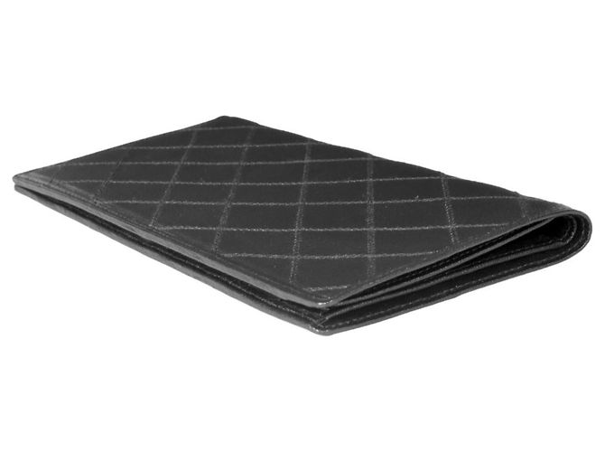 Chanel Wild Stitch Bi-fold Long Wallet Black - view 3