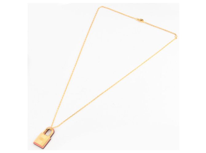 Hermès Collar colgante Hermes O'Kelly PM Rosa Dorado - vista 3