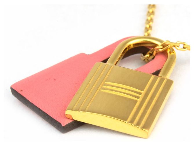 Hermès Collar colgante Hermes O'Kelly PM Rosa Dorado - vista 4