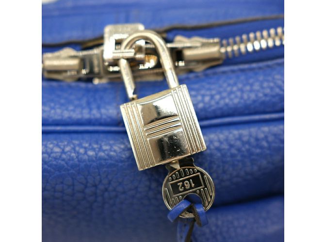 Hermès Borsa tote Hermes Victoria 38 Blu - vista 10