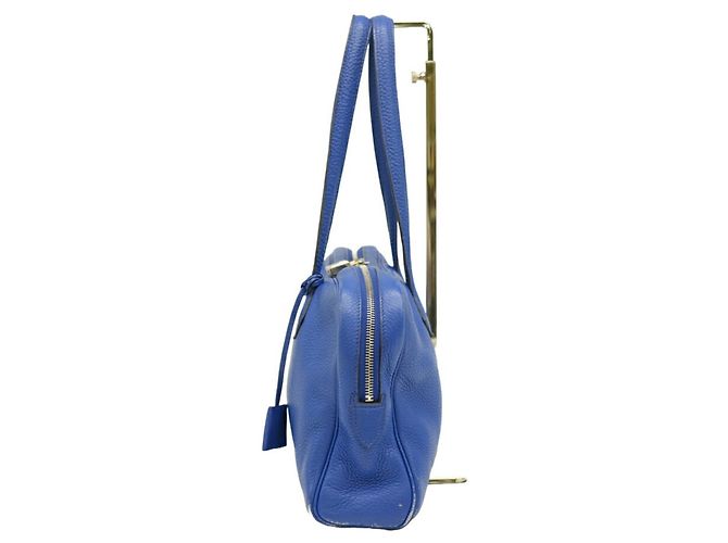 Hermès Borsa tote Hermes Victoria 38 Blu - vista 2